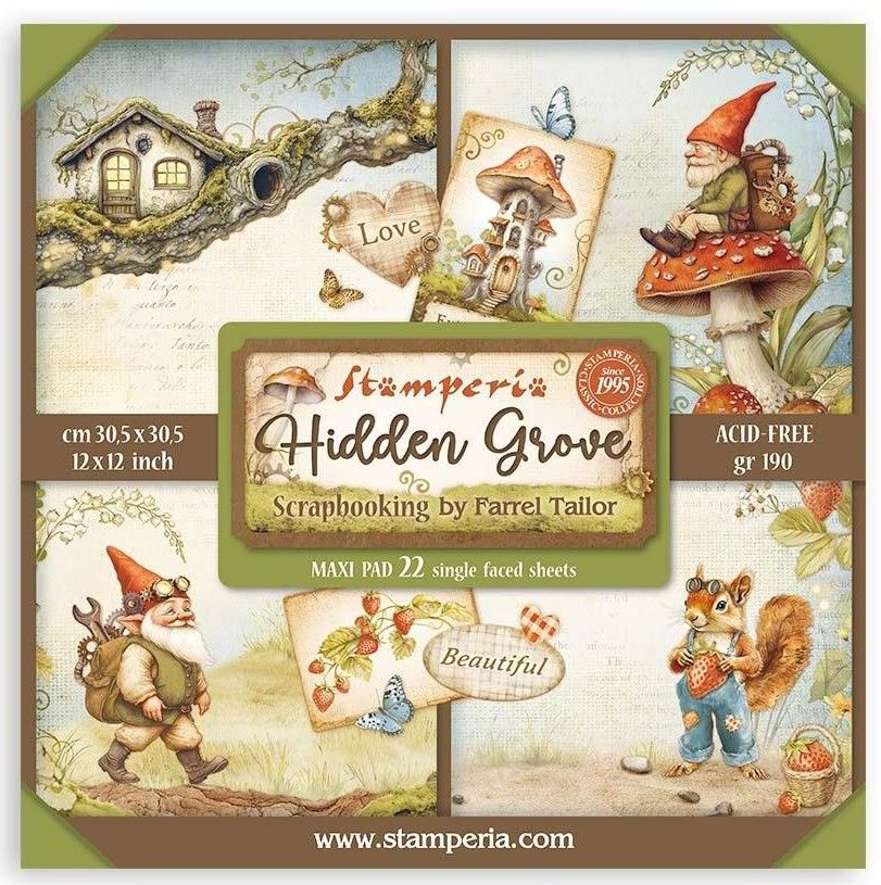 Stamperia - Hidden Grove - 12&quot;x12&quot; Single-sided Paper Pad