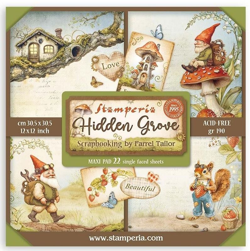 Stamperia - Hidden Grove - 12&quot;x12&quot; Single-sided Paper Pad
