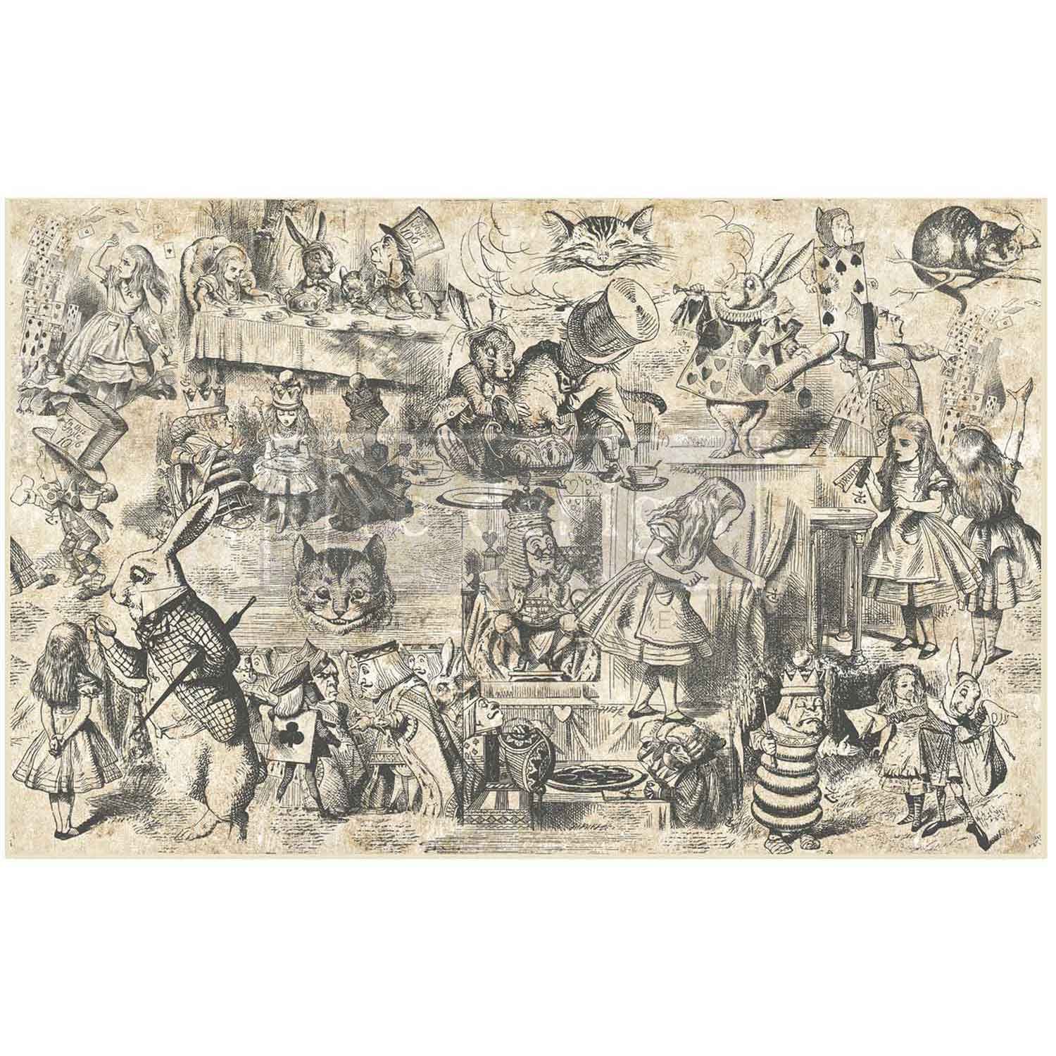 Prima Market - Re-Design - Decoupage Tissue Paper - 19&quot;x30&quot; - Dreaming in Wonderland