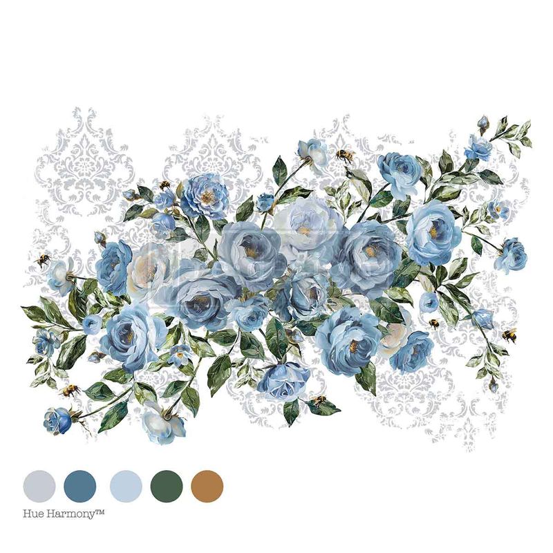 Prima Marketing - Re-Design - 24&quot;x35&quot; Décor Transfers - Azure Blossom