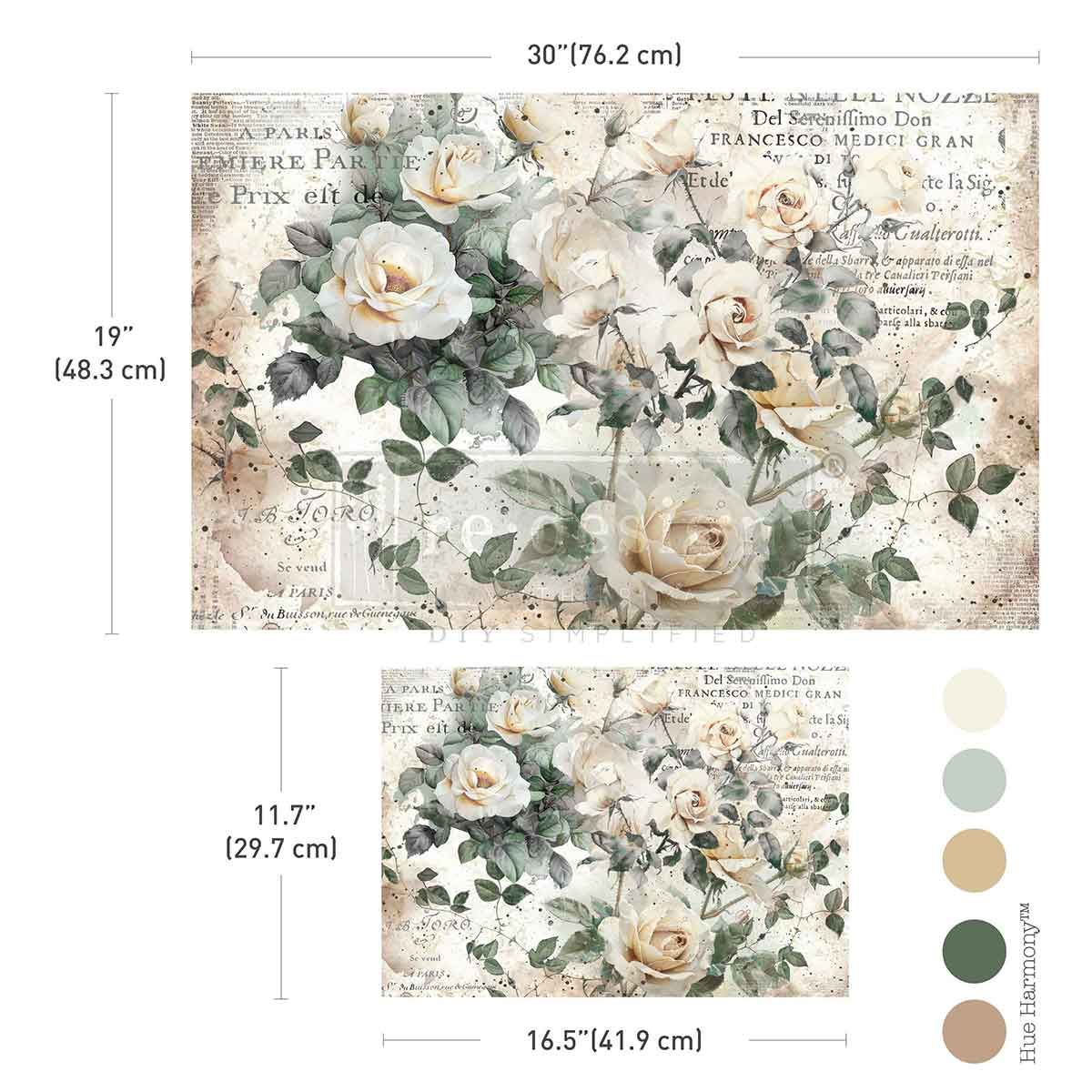Prima Market - Re-Design - Decoupage Fiber Paper Set - 2 Sheets - My Garden Whimsy