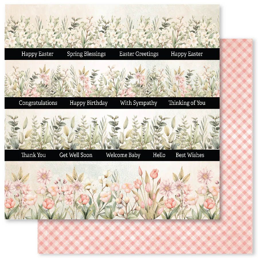 Paper Rose - 12&quot;x12&quot; Double-sided Paper - Easter Memories - Paper C