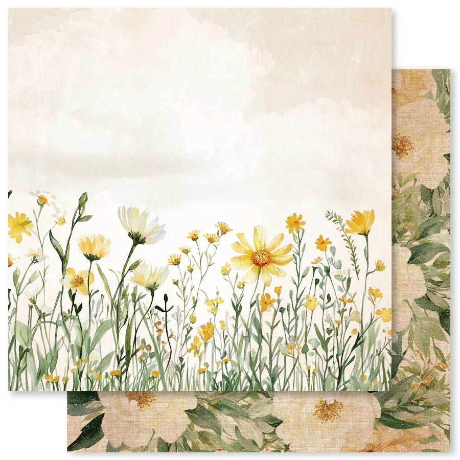Paper Rose - 12&quot;x12&quot; Double-sided Paper - Bees and Butterflies - F