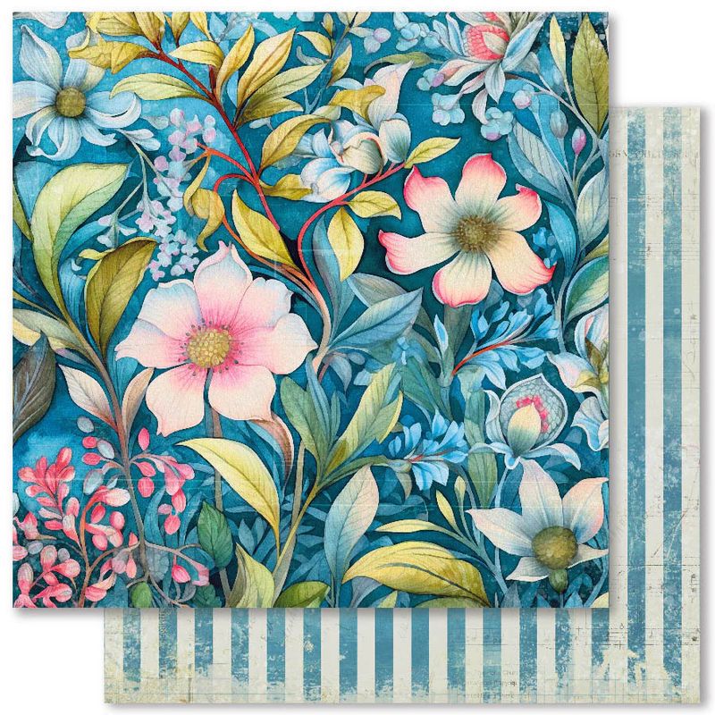 Paper Rose - 12&quot;x12&quot; Double-sided Paper - Botanical Blooms - C