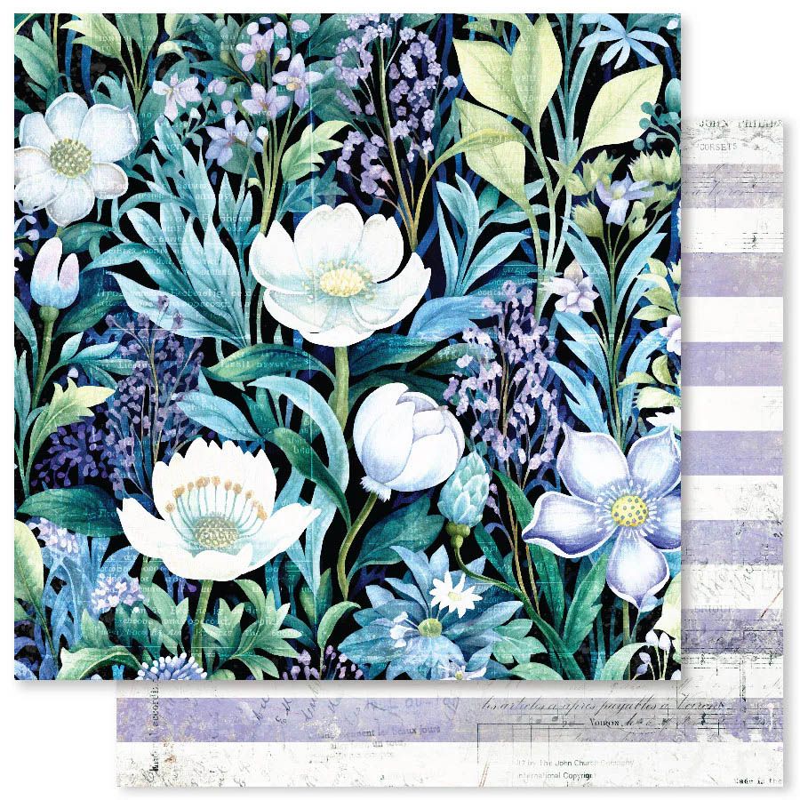 Paper Rose - 12&quot;x12&quot; Double-sided Paper - Botanical Blooms - A