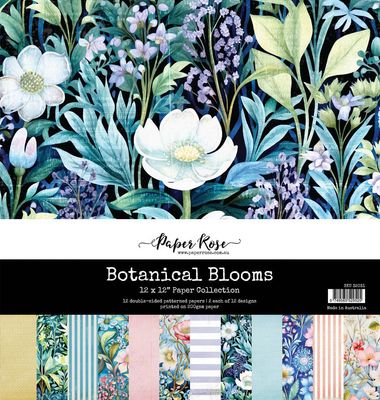 Paper Rose - 12&quot;x12&quot; Double-sided Paper Pad - Botanical Blooms