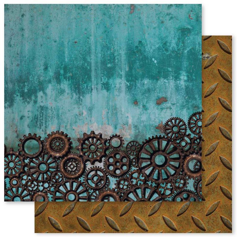 Paper Rose - 12&quot;x12&quot; Double-sided Paper - Mechanical - D