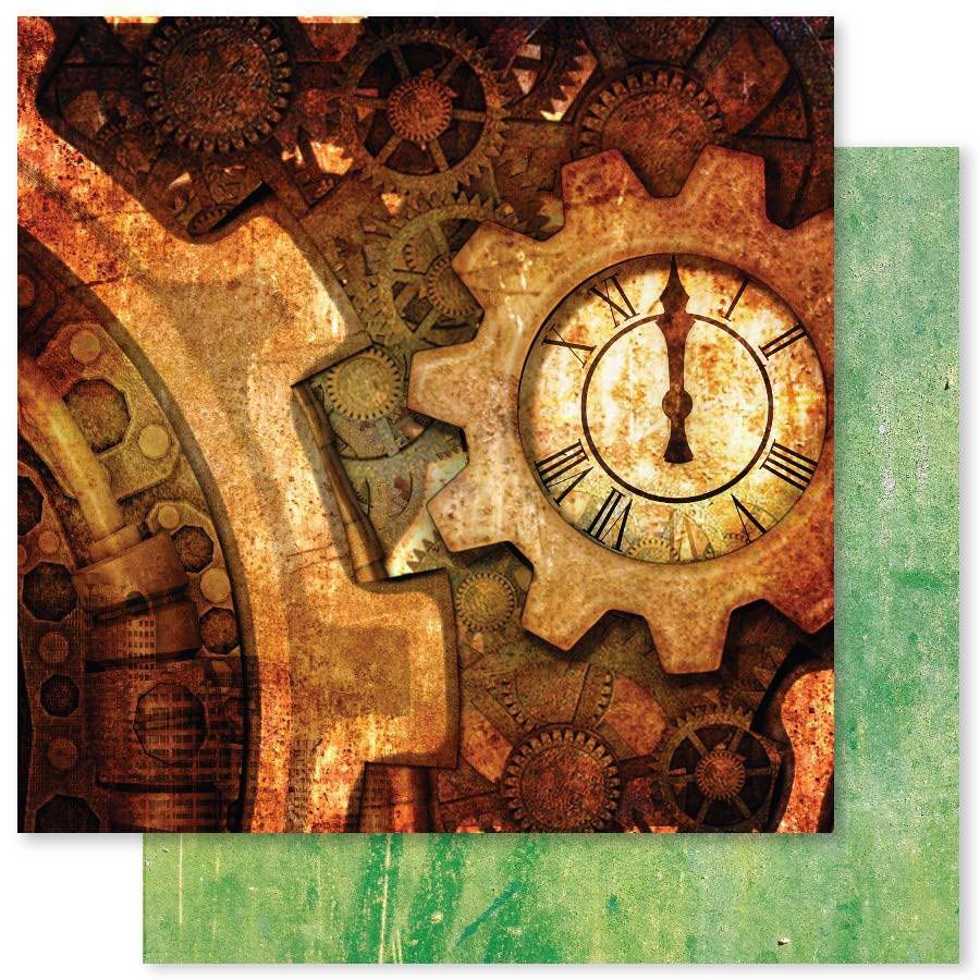 Paper Rose - 12&quot;x12&quot; Double-sided Paper - Mechanical - B