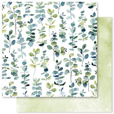 Paper Rose - 12&quot;x12&quot; Double-sided Paper - Eucalyptus Dance - B