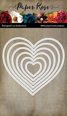 Paper Rose - Cutting Die - Nesting Hearts