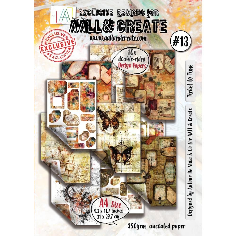 AALL &amp; Create - A4 Paper Pack - Ticket to Time
