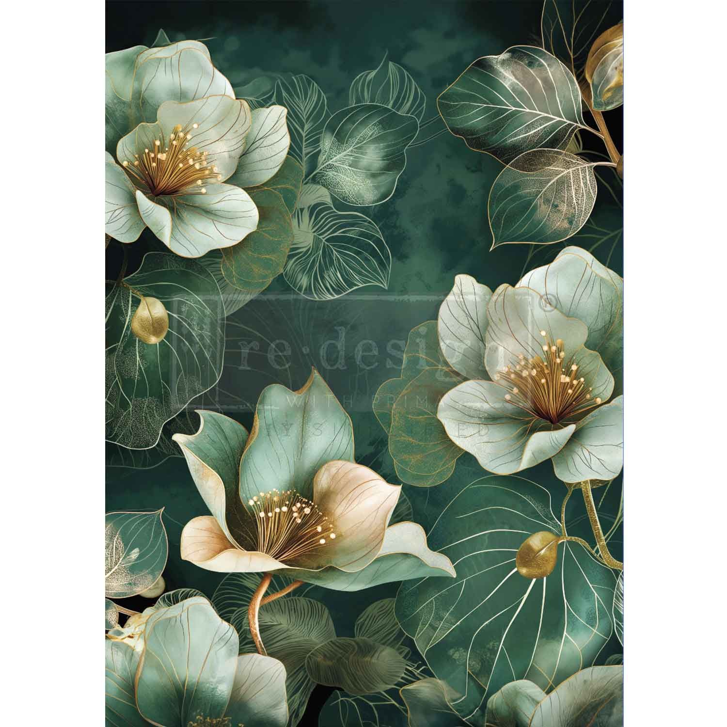 Prima Marketing - ReDesign - A1 Decoupage Fiber Paper - Emerald Elegance