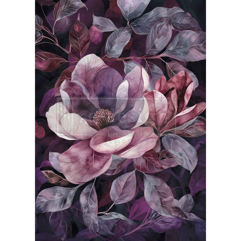 Prima Marketing - ReDesign - A1 Decoupage Fiber Paper - Violet Bloom