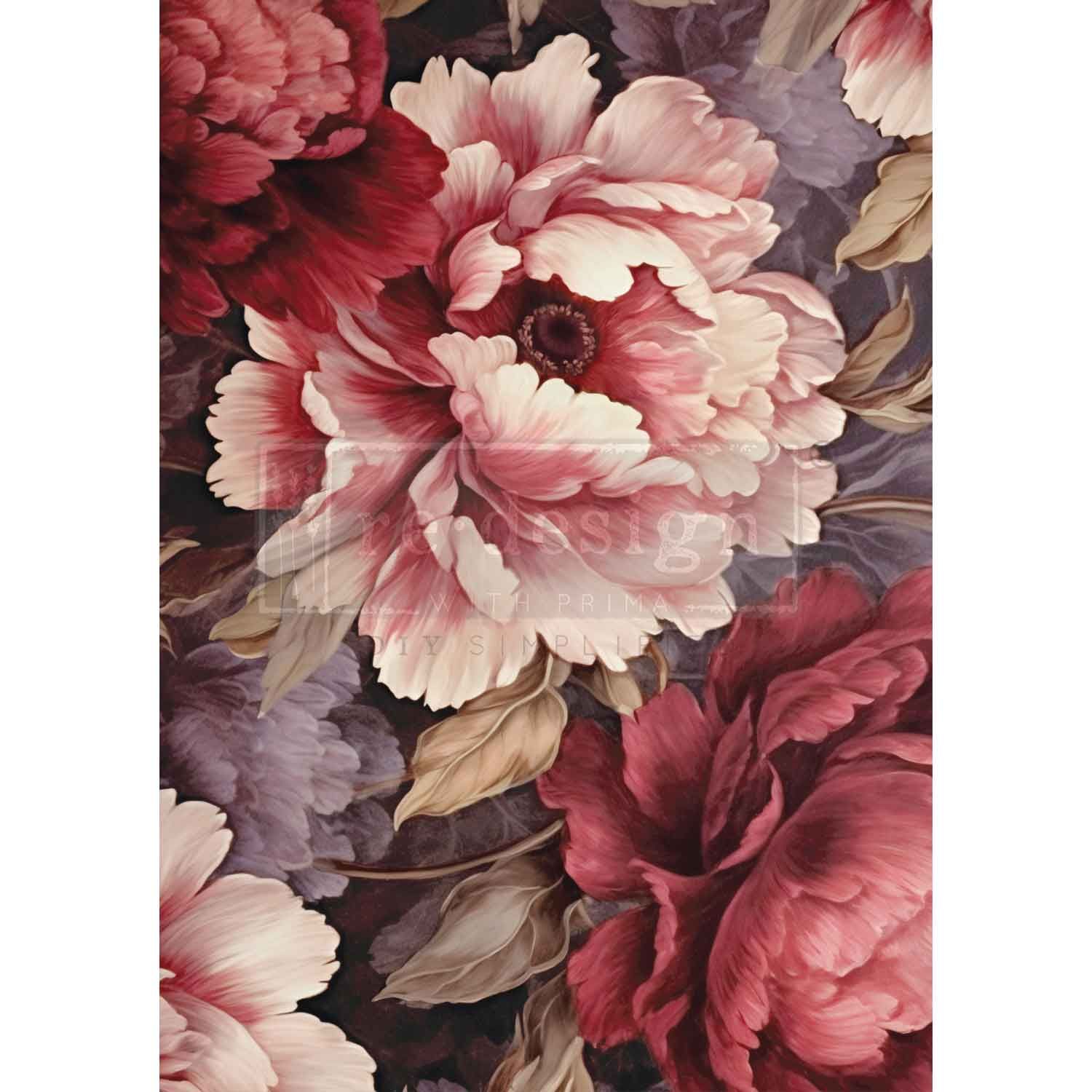 Prima Marketing - ReDesign - A1 Decoupage Fiber Paper - Dreamy Rose Cascade