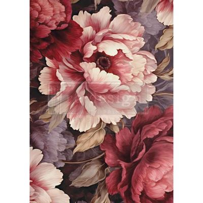Prima Marketing - ReDesign - A1 Decoupage Fiber Paper - Dreamy Rose Cascade