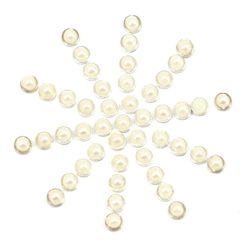 Couture Creations - Ultimate Crafts - Silver and Pearl Stickers - 50pce