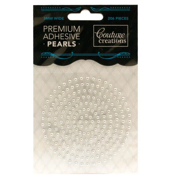 Couture Creations - Premium Adhesive Pearls - 3mm - Stunning Silver