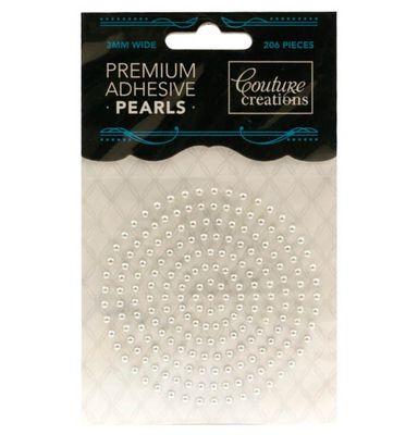 Couture Creations - Premium Adhesive Pearls - 3mm - Stunning Silver