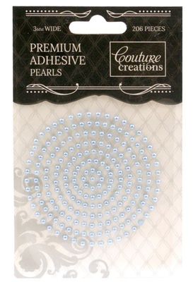 Couture Creations - Premium Adhesive Pearls - 3mm - Cornflower Blue