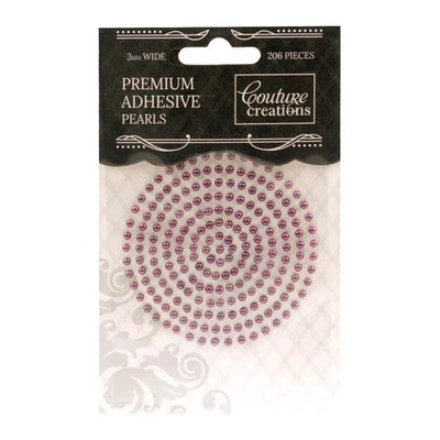 Couture Creations - Premium Adhesive Pearls - 3mm - Perfect Plum