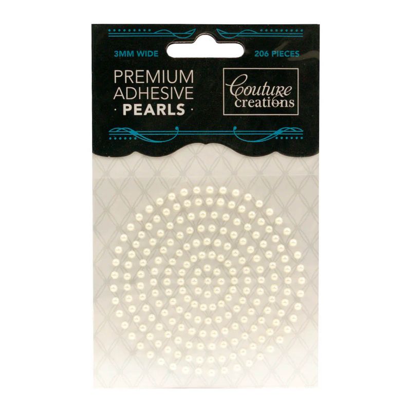 Couture Creations - Premium Adhesive Pearls - 3mm - Chiffon Cream