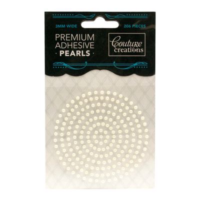 Couture Creations - Premium Adhesive Pearls - 3mm - Chiffon Cream