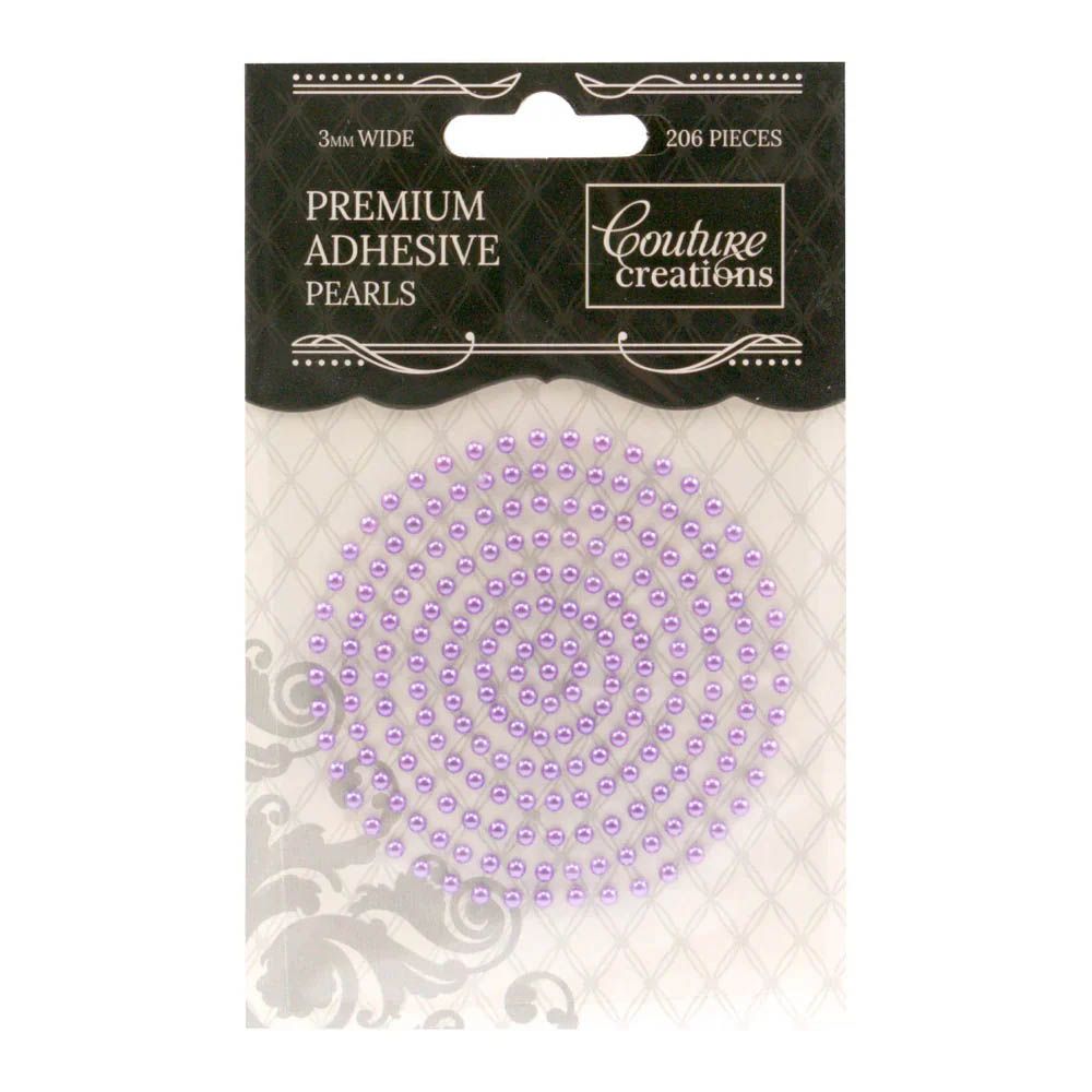 Couture Creations - Premium Adhesive Pearls - 3mm - Petunia Purple