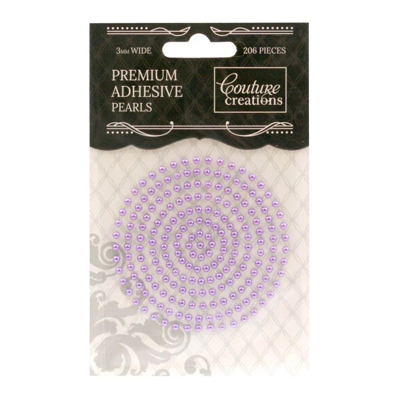 Couture Creations - Premium Adhesive Pearls - 3mm - Petunia Purple