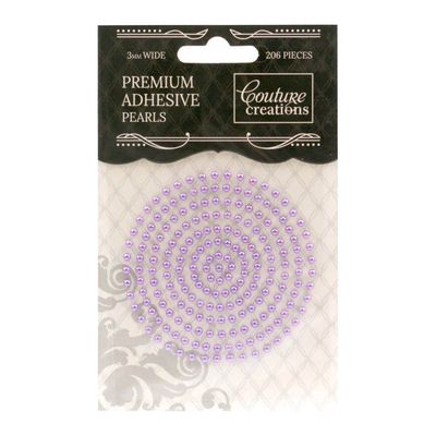 Couture Creations - Premium Adhesive Pearls - 3mm - Petunia Purple