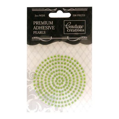 Couture Creations - Premium Adhesive Pearls - 3mm - Emerald Green