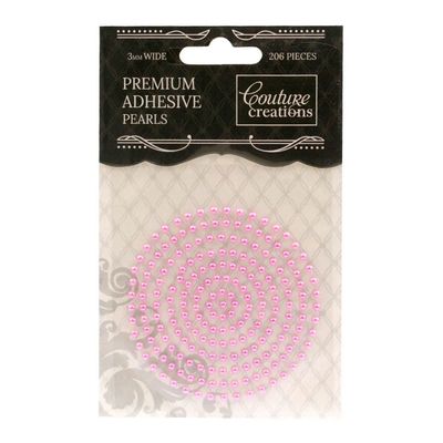 Couture Creations - Premium Adhesive Pearls - 3mm - Pretty Pink