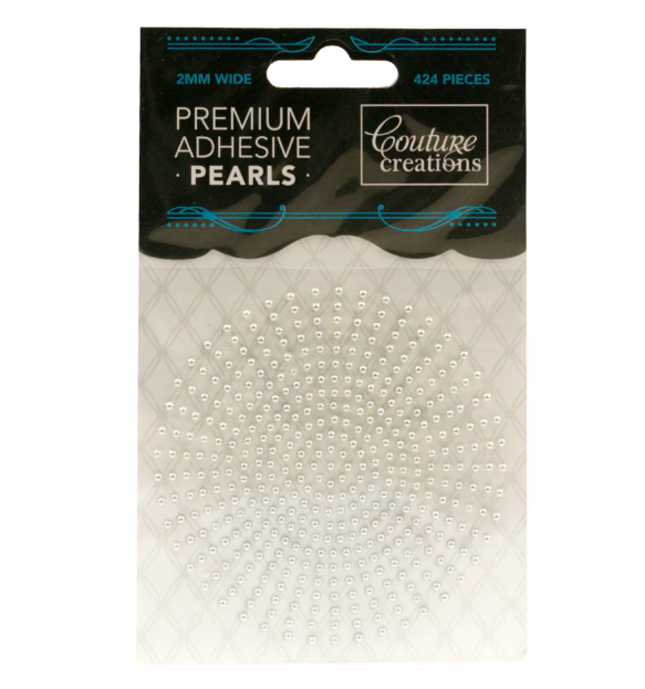 Couture Creations - Premium Adhesive Pearls - 2mm - Cream