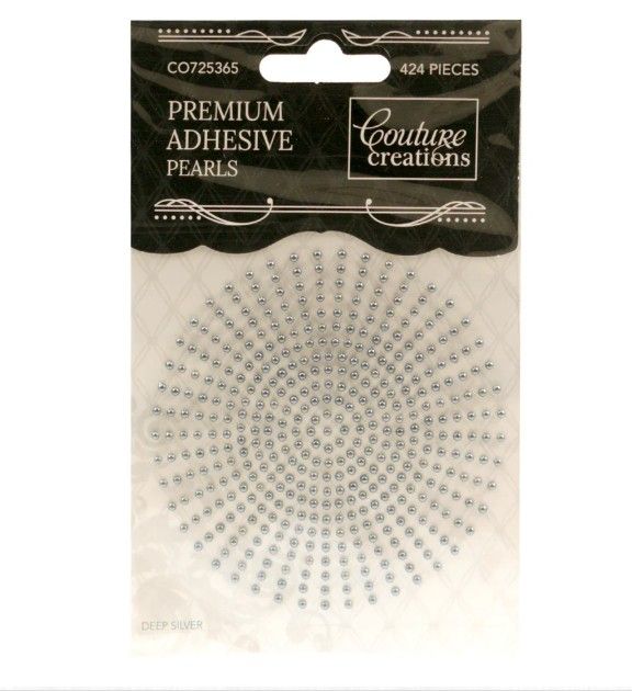 Couture Creations - Premium Adhesive Pearls - 2mm - Deep Silver