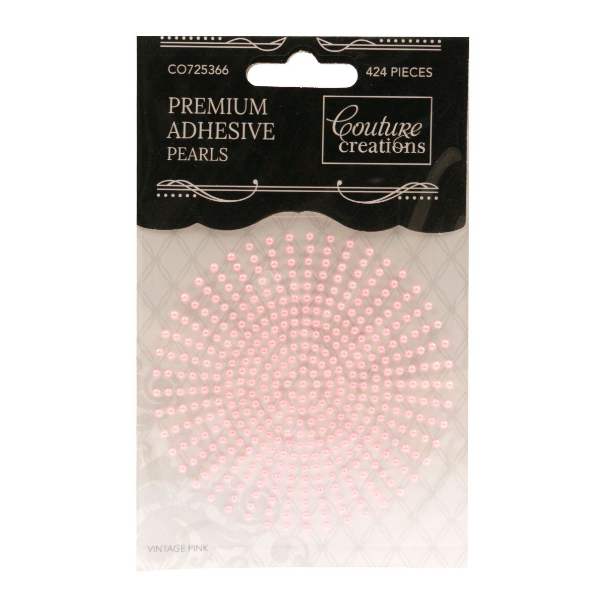 Couture Creations - Premium Adhesive Pearls - 2mm - Vintage Pink