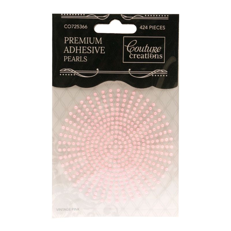 Couture Creations - Premium Adhesive Pearls - 2mm - Vintage Pink