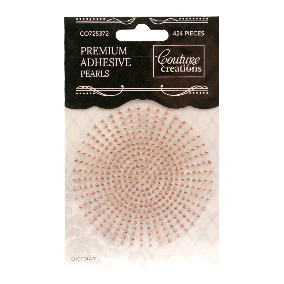 Couture Creations - Premium Adhesive Pearls - 2mm - Chocolate