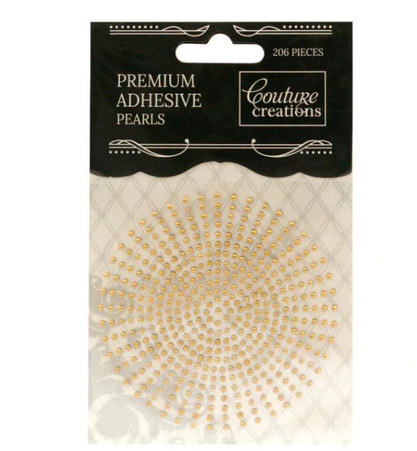 Couture Creations - Premium Adhesive Pearls - 2mm - Deep Gold
