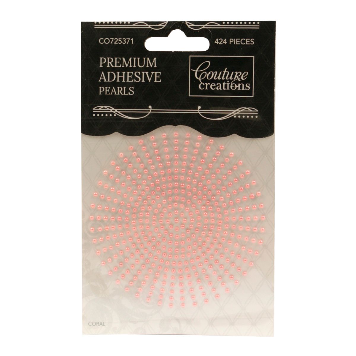 Couture Creations - Premium Adhesive Pearls - 2mm - Coral