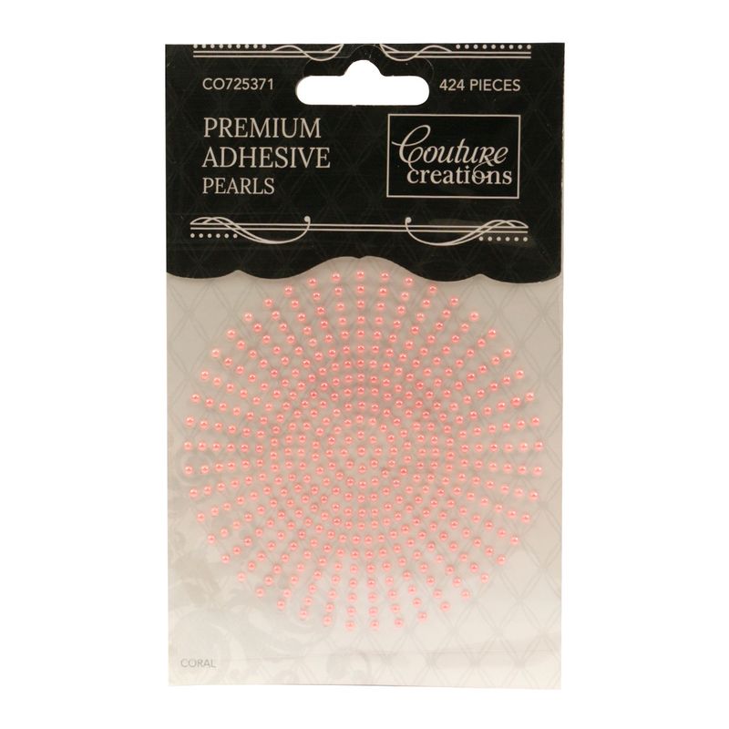 Couture Creations - Premium Adhesive Pearls - 2mm - Coral