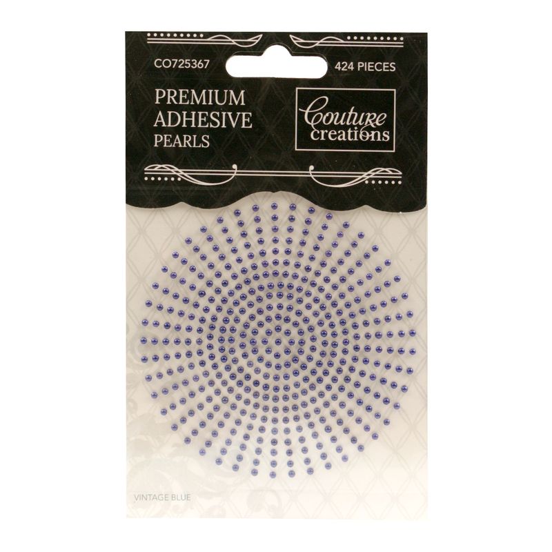 Couture Creations - Premium Adhesive Pearls - 2mm - Vintage Blue