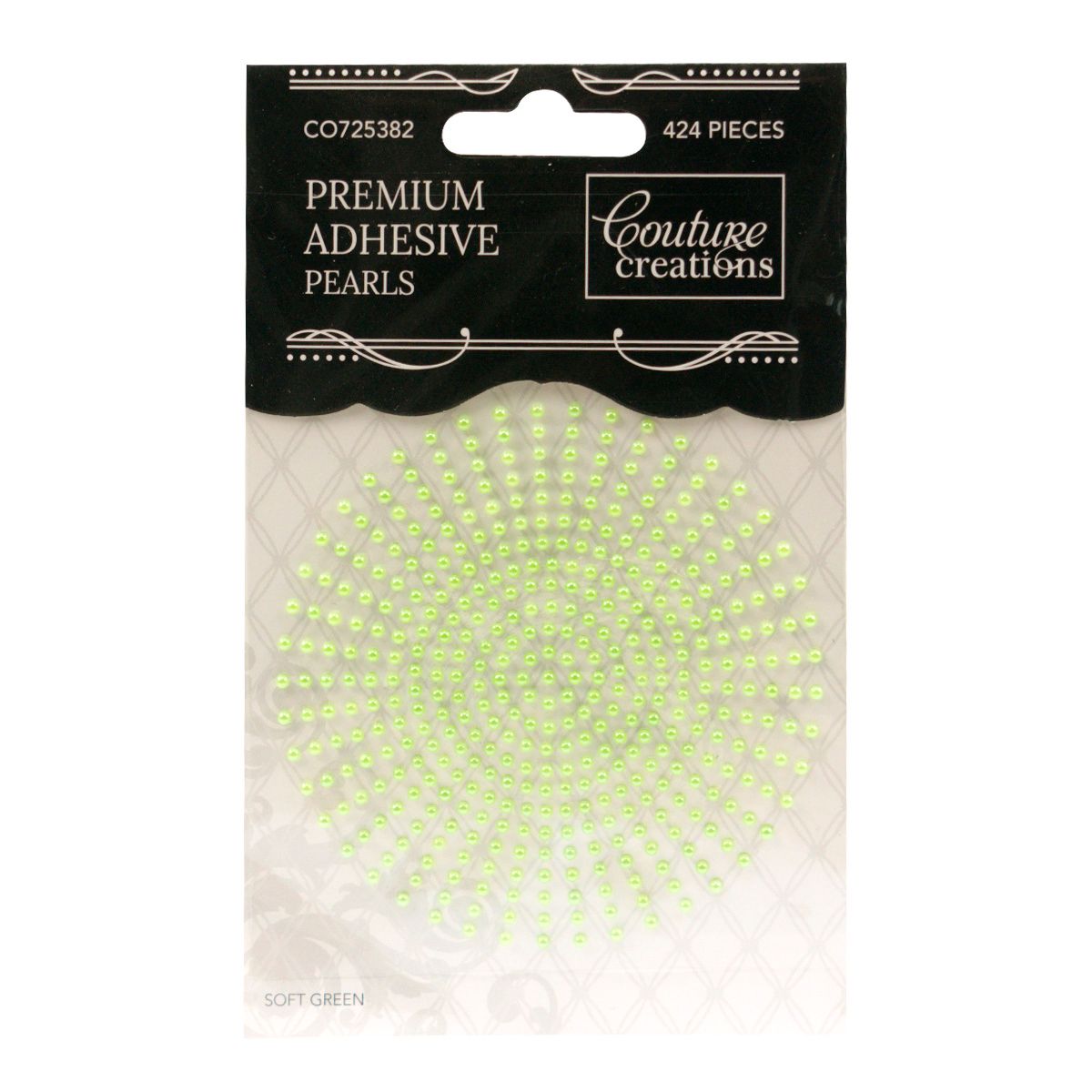 Couture Creations - Premium Adhesive Pearls - 2mm - Soft Green