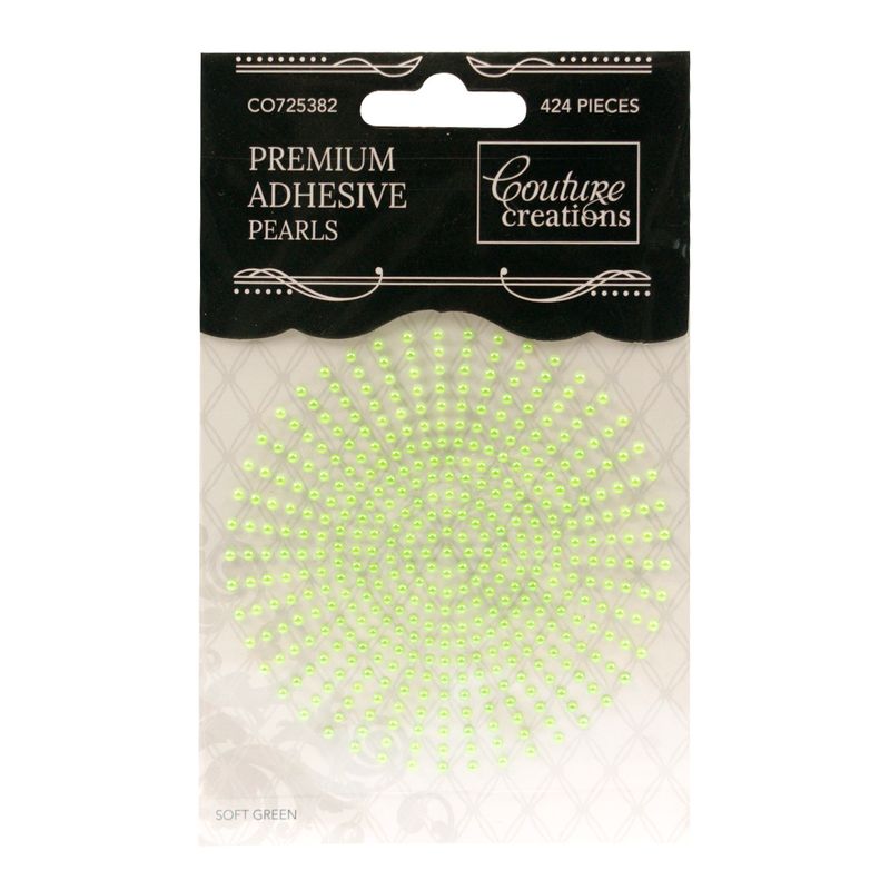Couture Creations - Premium Adhesive Pearls - 2mm - Soft Green