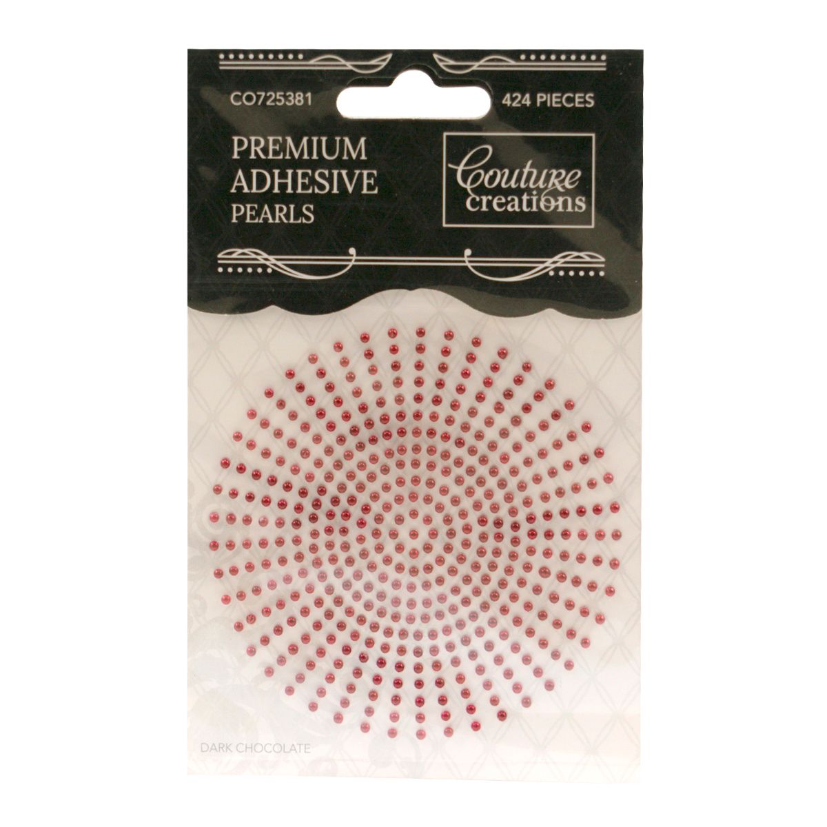 Couture Creations - Premium Adhesive Pearls - 2mm - Dark Chocolate