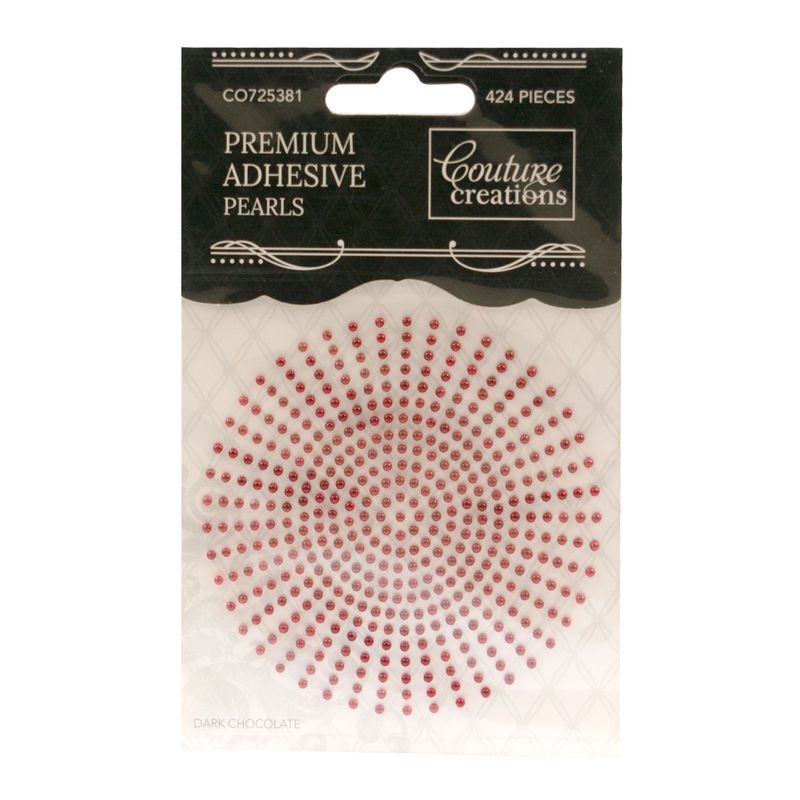 Couture Creations - Premium Adhesive Pearls - 2mm - Dark Chocolate
