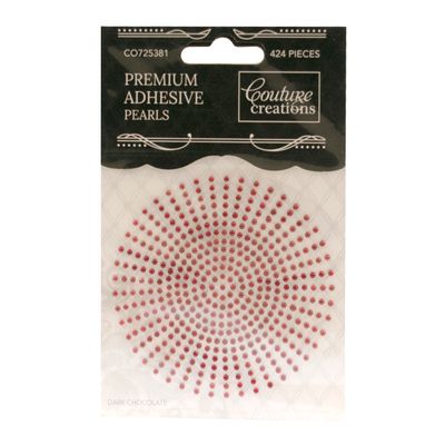 Couture Creations - Premium Adhesive Pearls - 2mm - Dark Chocolate