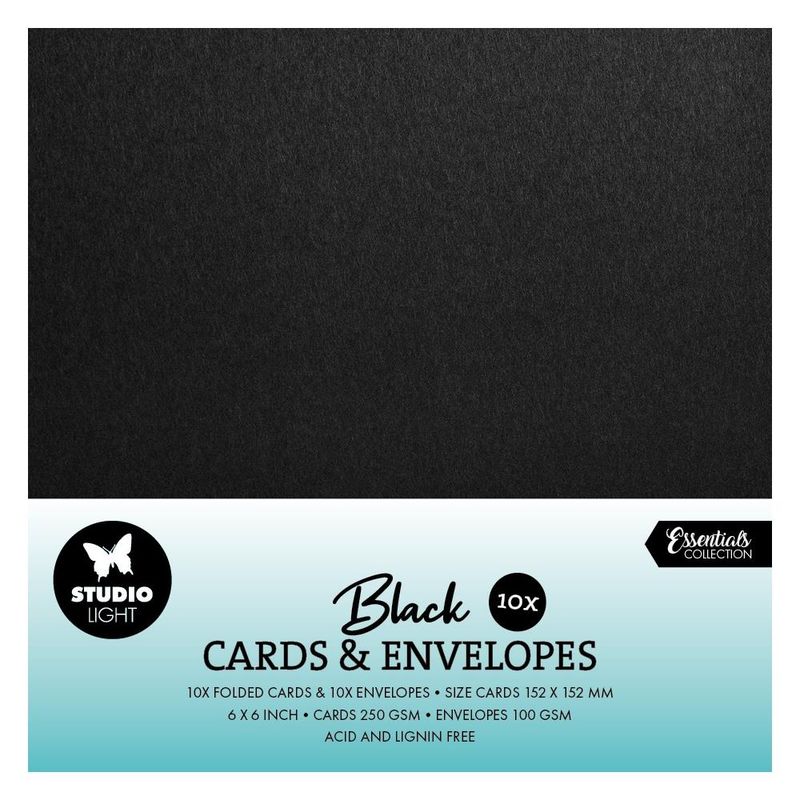Studio Light - 6&quot; x 6&quot; Card and Envelopes - 10 pk