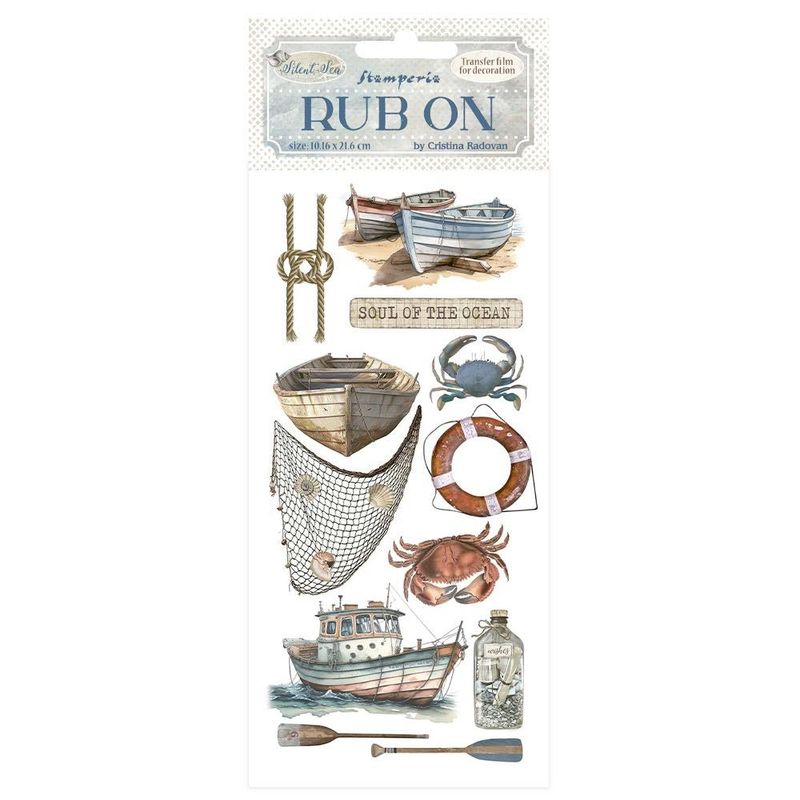 Stamperia - Silent Sea - Rub-ons - Boat