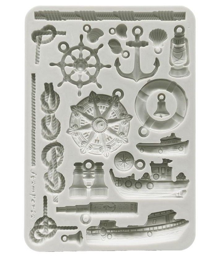 Stamperia - Silent Sea - A5  Silicone Mould - Rudders and Boats