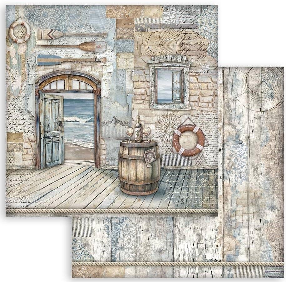 Stamperia - Silent Sea - 12&quot;x12&quot; Double-sided Paper Sheet - Barrel