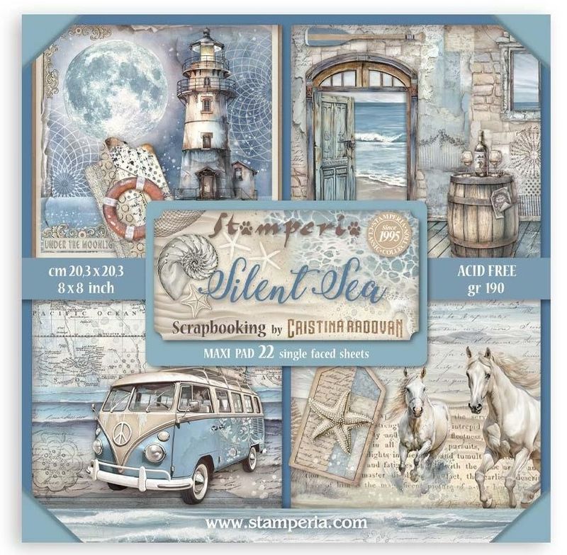 Stamperia - Silent Sea - 8&quot;x8&quot; Single-sided Paper Pad